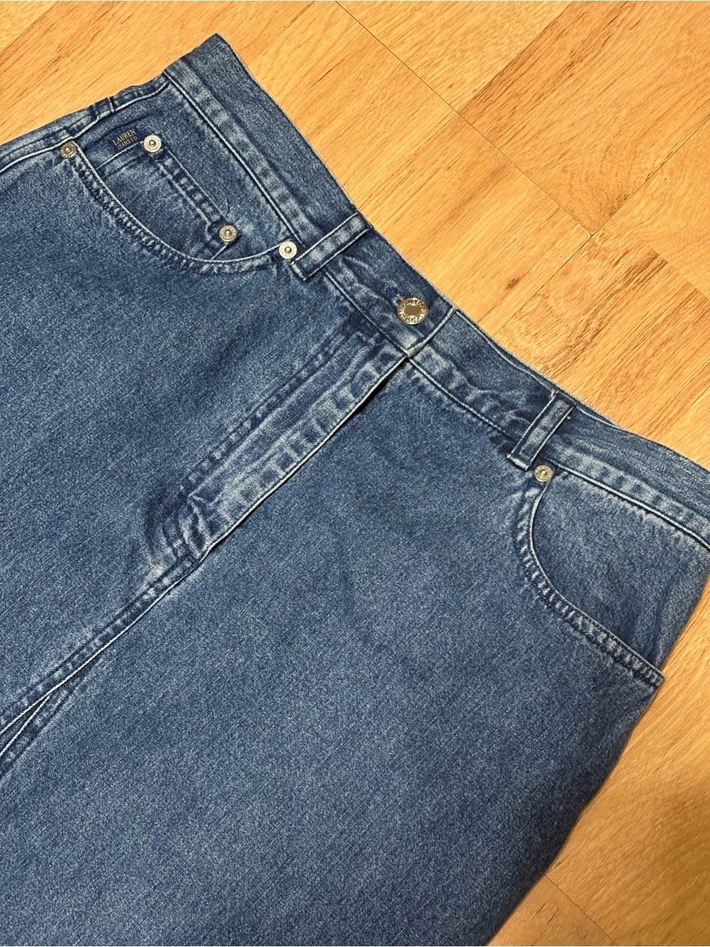 ralph lauren • vintage long denim skirt - Picture 5 of 14
